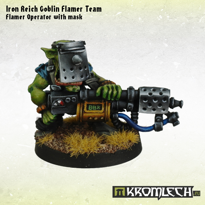 Kromlech Iron Reich goblin Flamer Team New - TISTA MINIS