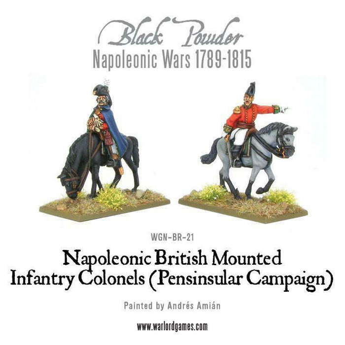 Black Powder Peninsular British Mounted Infantry Officers New - TISTA MINIS