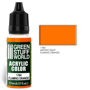 Green Stuff World Acrylic Color Flaming Orange - Tistaminis