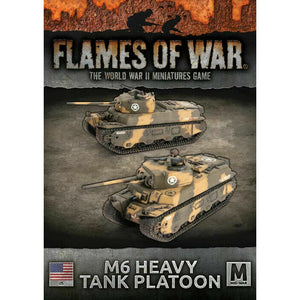 Flames of War American	M6 (3-inch & 37mm) Heavy Tanks (x2) New - Tistaminis