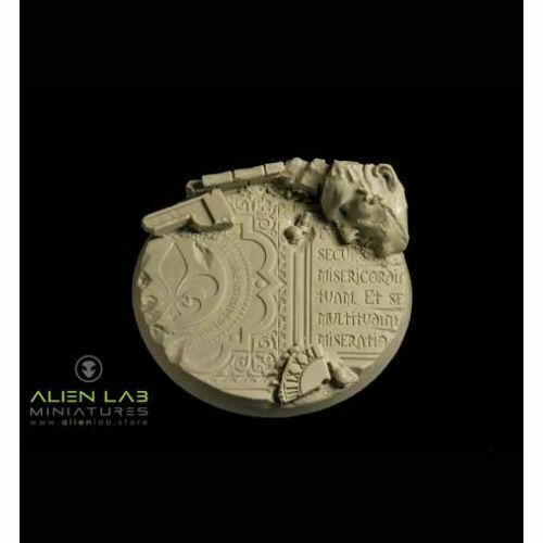 Alien Lab Miniatures TEMPLE RUINS ROUND BASES 80MM New - Tistaminis