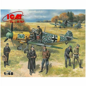 ICM Bf 109F-2 with German Pilots and Ground Personnel New - TISTA MINIS