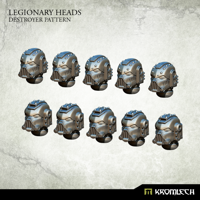 Kromlech Legionary Heads: Destroyer Pattern (10) New - TISTA MINIS