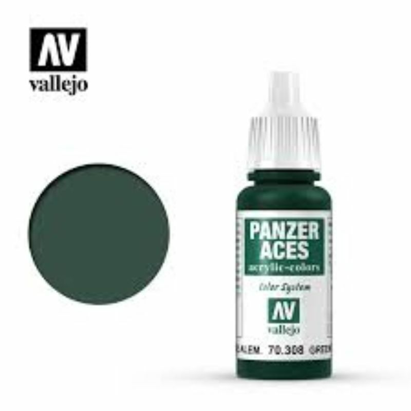 Vallejo Panzer Aces Paint Green Tail Light (70.308) - Tistaminis