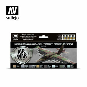 Vallejo Soviet Russian Colors SU-25/39 Frogfoot from 80's to Pres Paint Set New - TISTA MINIS