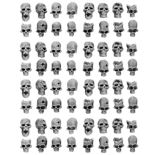 Wargames Exclusive - HUMAN SKULLS [IN 28MM SCALE] (64U) New - TISTA MINIS