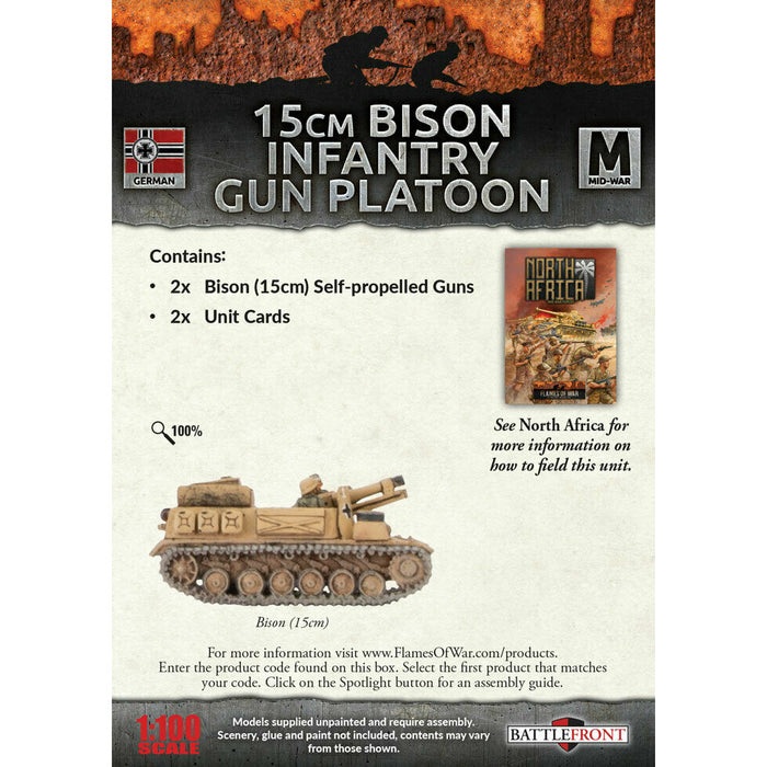 Flames of War German Bison (15cm) Self-propelled Guns (x2) New - Tistaminis