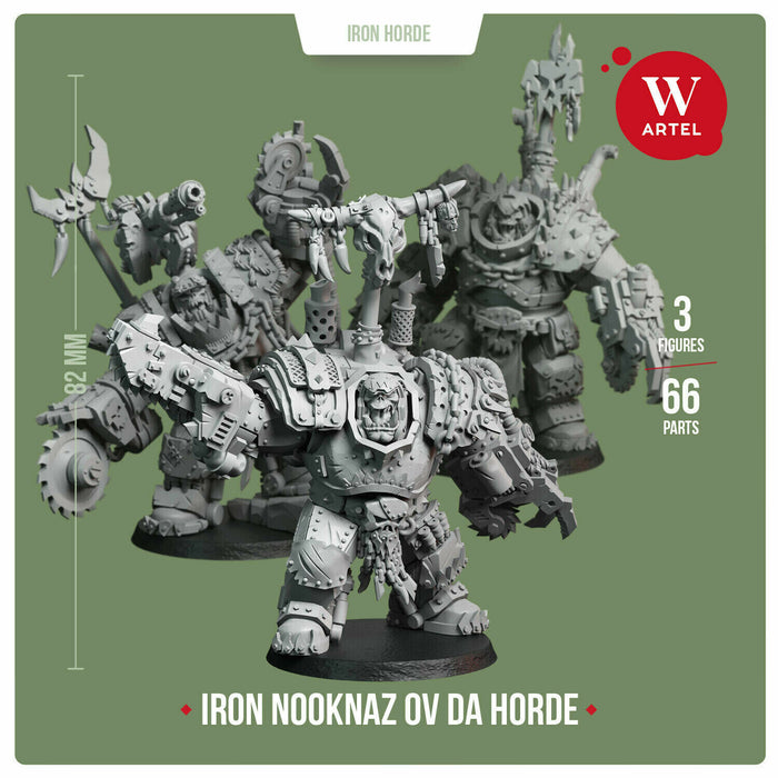 Artel Miniatures - Ork Iron Nooknaz ov da Horde (3 miniatures) New - TISTA MINIS