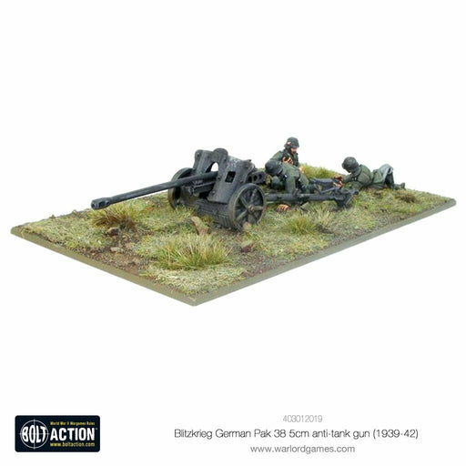 Bolt Action Blitzkrieg German Pak 38 5cm Anti-Tank Gun (1941-42) New - TISTA MINIS