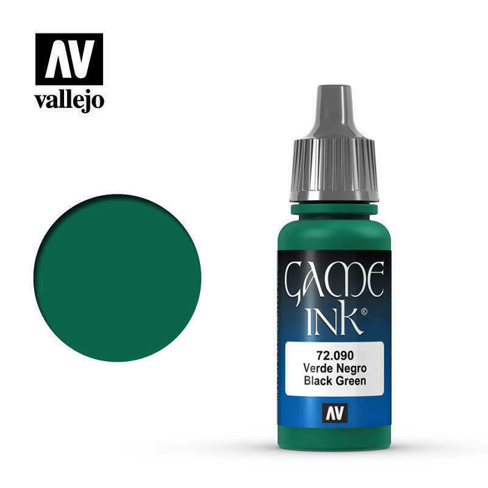 Vallejo Game Colour Paint Game Ink Black Green (72.090) - Tistaminis