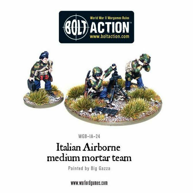 Bolt Action Italian Paratroopers 81mm Mortar New - TISTA MINIS