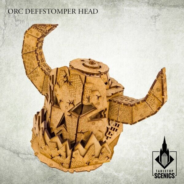 Kromlech Orc Deffstomper Head New - TISTA MINIS