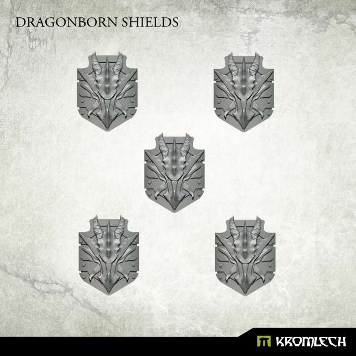 Kromlech Dragonborn Shields (5) New - TISTA MINIS