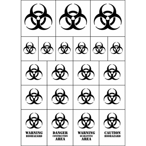 Warhammer Tabletop Gaming Airbrush Biohazard Vinyl Stencil | TISTAMINIS