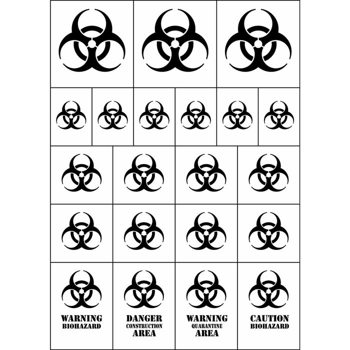 Warhammer Tabletop Gaming Airbrush Biohazard Vinyl Stencil | TISTAMINIS