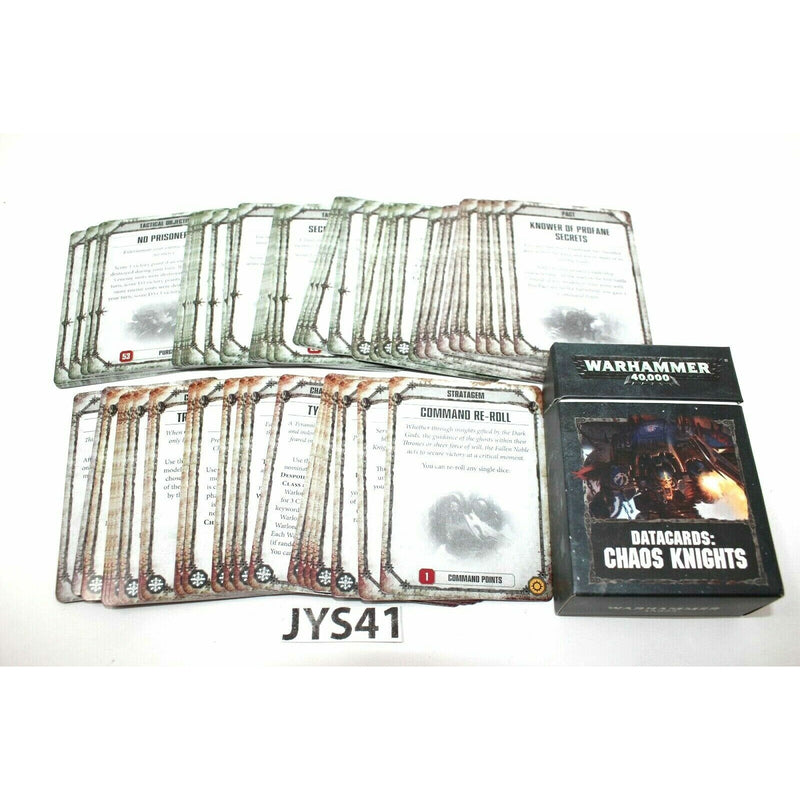Warhammer Chaos Knights Data Cards - JYS41 - TISTA MINIS