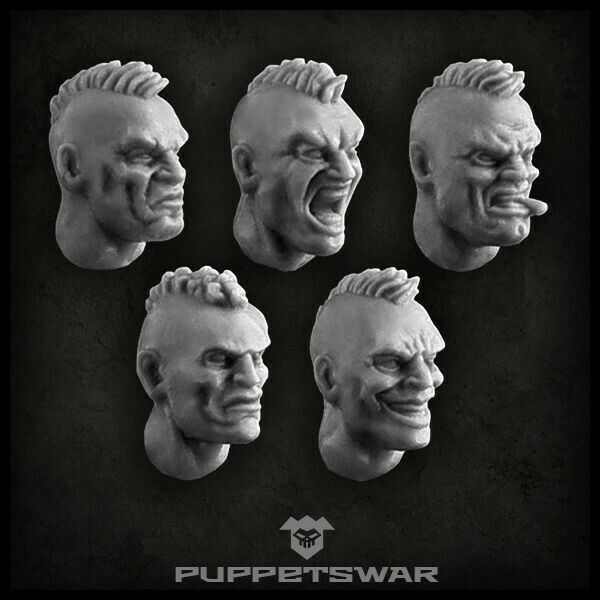 Puppets War Mohawk heads New - Tistaminis