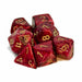 Chessex Dice Vortex: 7Pc Burgundy/Gold - CHX27434 New - TISTA MINIS