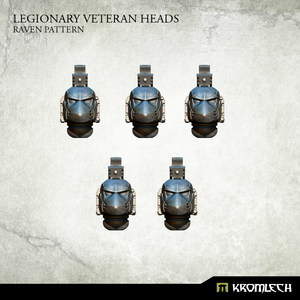 Kromlech Legionary Veteran Heads: Raven Pattern (5) New - TISTA MINIS
