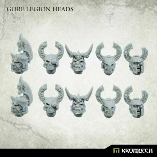 Kromlech Gore Legion Heads (10) New - TISTA MINIS