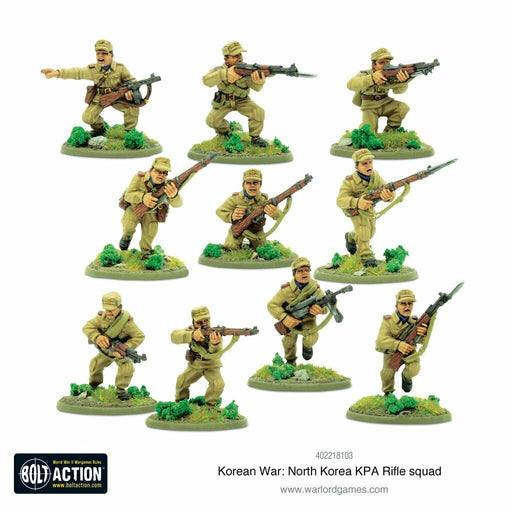 Bolt Action Korean War: North Korean KPA Rifle squad New - TISTA MINIS