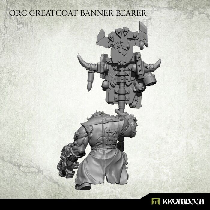 Kromlech Orc Greatcoat Banner Bearer New - TISTA MINIS