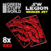 Green Stuff World Legion arc-shaped line of fire markers - RED New - Tistaminis