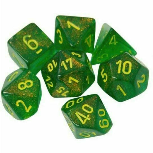 Chessex Dice Borealis: 7Pc Maple Green/Yellow - CHX27565 New - TISTA MINIS