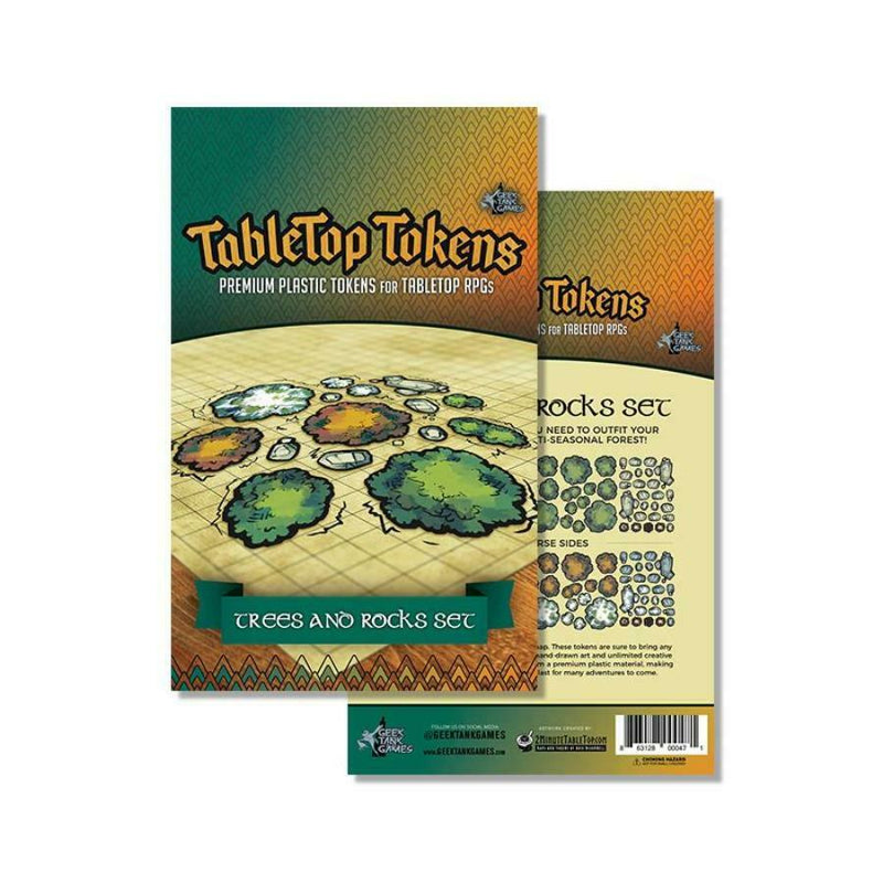 TABLETOP TOKENS TREES AND ROCKS SET New - TISTA MINIS