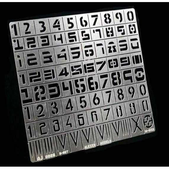 Warhammer Military Numbers Airbrush Stencil | TISTAMINIS