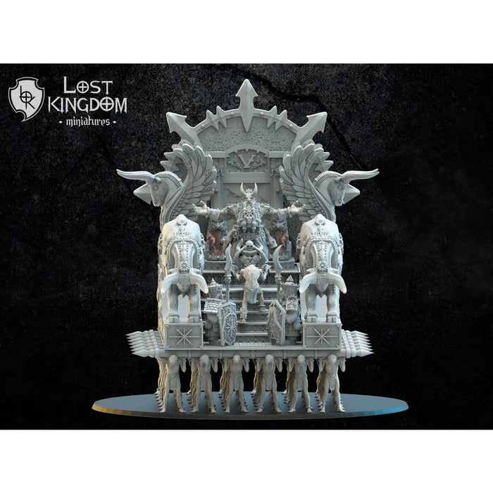 Lost Kingdoms	Assur the God King on Palanquin - 3D Printed - Tistaminis