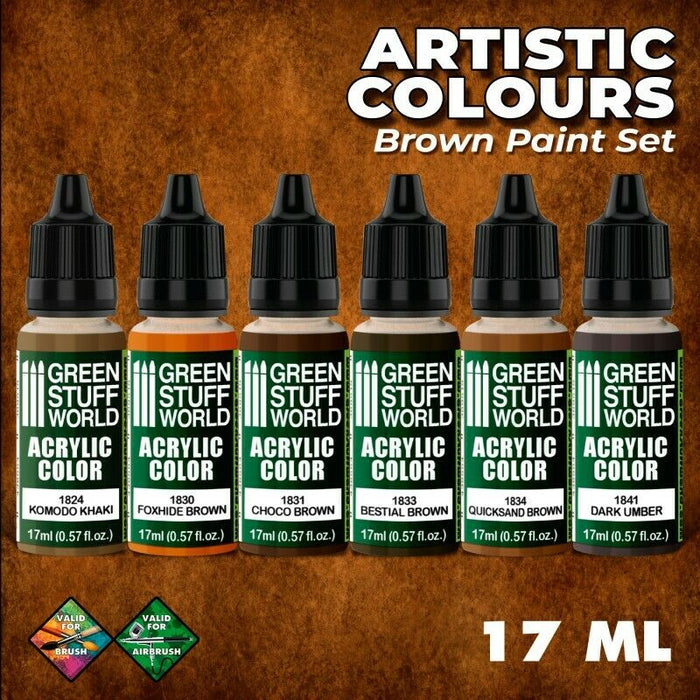 Green Stuff World Paint Set - Brown New - TISTA MINIS