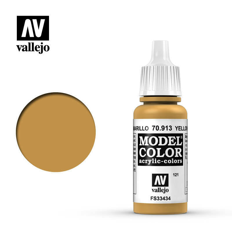 Vallejo Model Colour Paint Ochre Yellow FS33434 (70.913) - Tistaminis