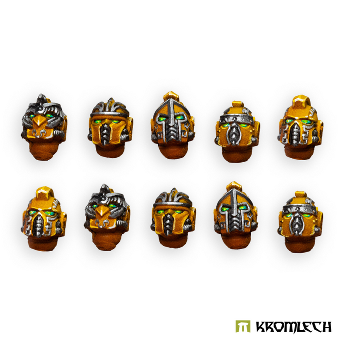 Kromlech	Omega Legion Helmet Heads (10) New - Tistaminis