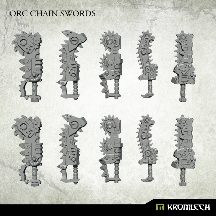 Kromlech Orc Chain Swords (10) New - Tistaminis