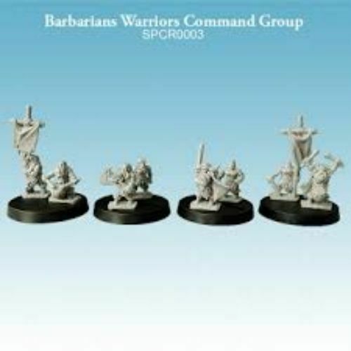 Spellcrow Barbarians Warriors Command Group - SPCR0003 - TISTA MINIS