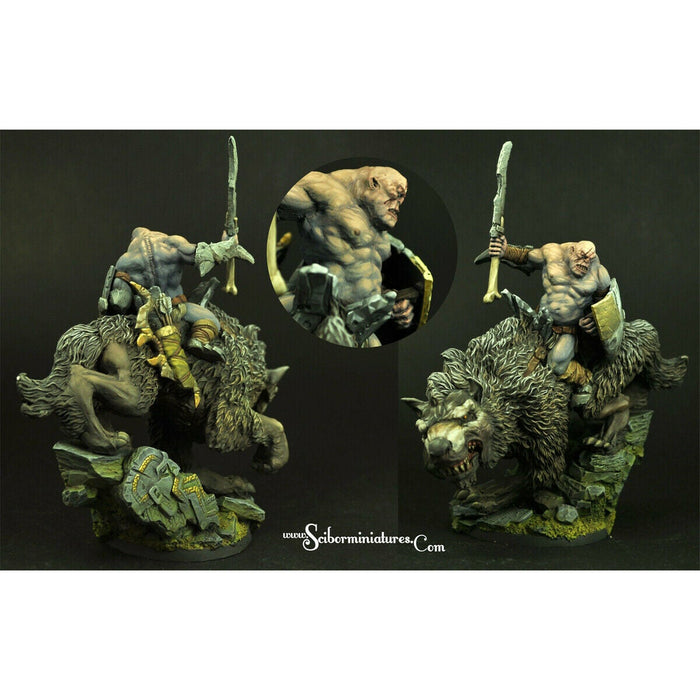 Scibor Miniatures Orc Wolf Rider New - TISTA MINIS