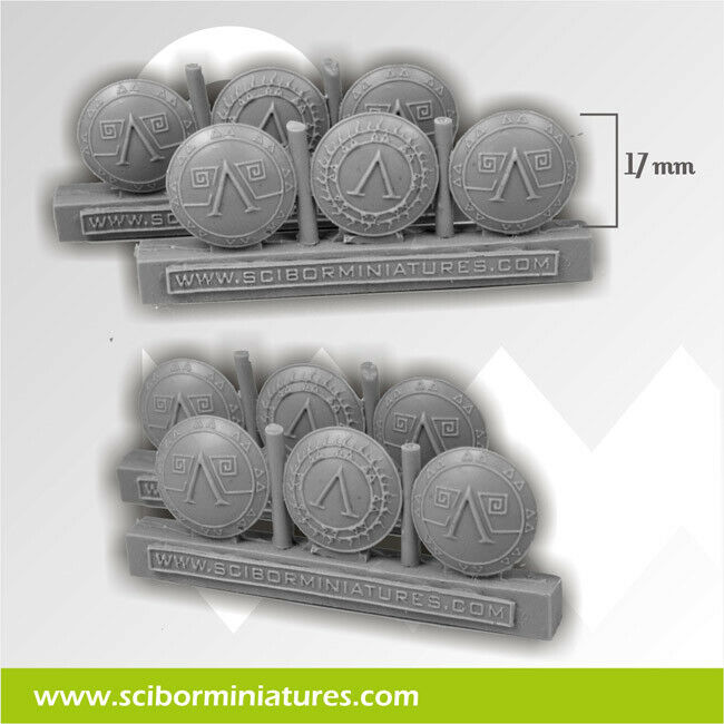 Scibor Miniatures Spartan Shields New - TISTA MINIS