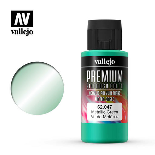 Vallejo Premium Color Paint Metallic Green - VAL62047 - Tistaminis