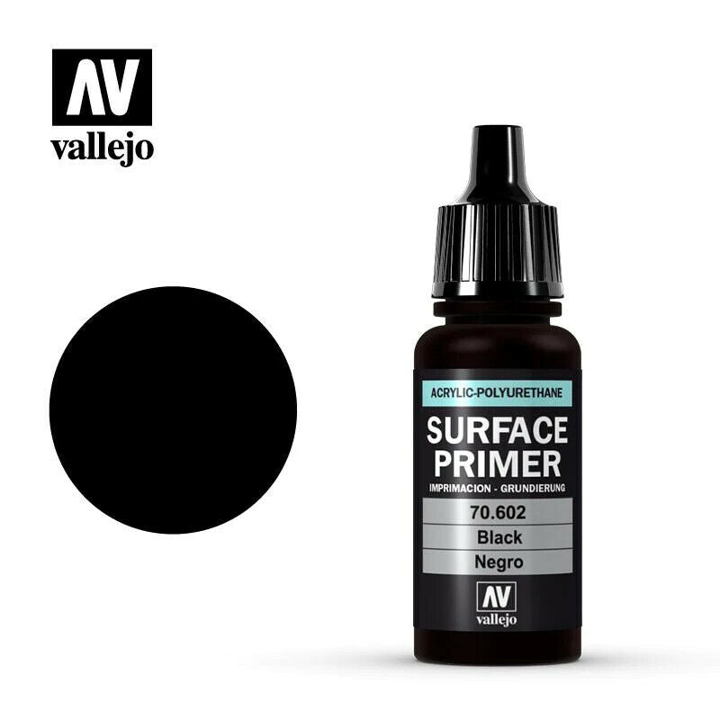 Vallejo Black Surface Primer - 17ml New - Tistaminis