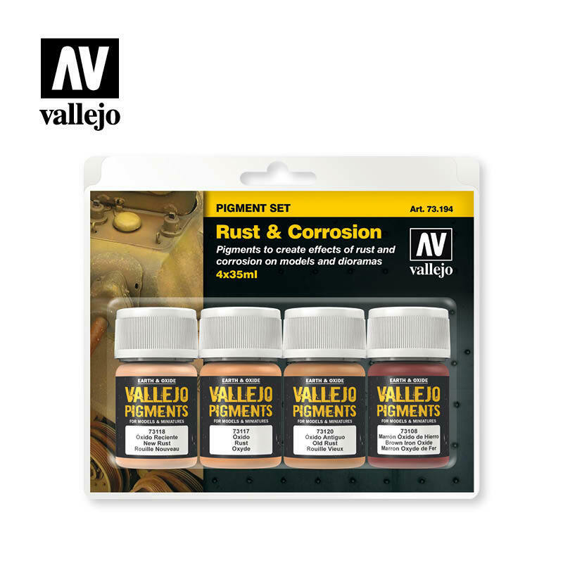 Vallejo Rust and Corrosion Pigment Set New - TISTA MINIS
