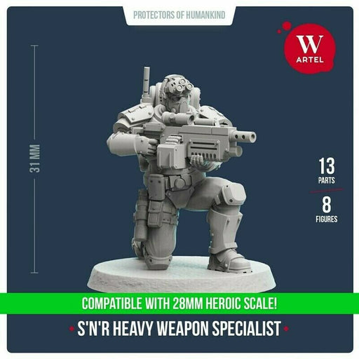 Artel Miniatures - Scout`n`Recon Heavy Weapon Specialist 28mm New - TISTA MINIS