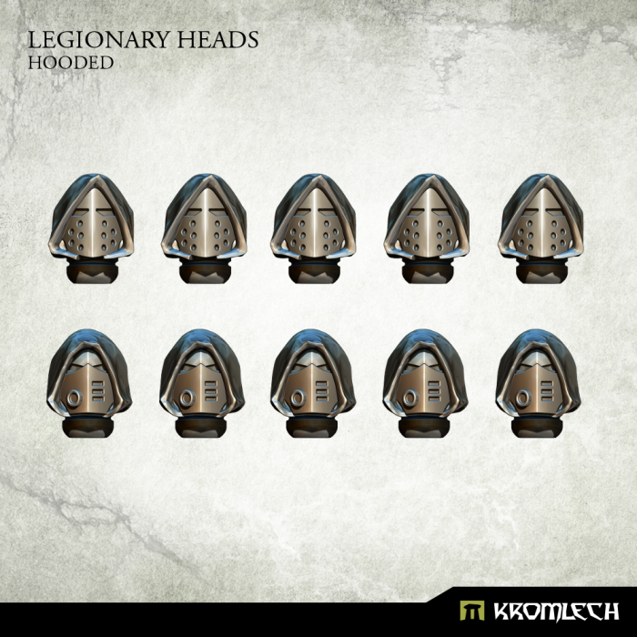 Kromlech Legionary Heads: Hooded (10) New - TISTA MINIS
