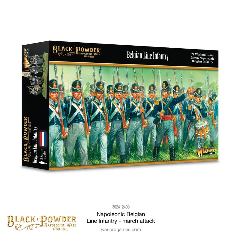 Black Powder Epic Battles Napoleonic Belgian Line Infantry (march attack) New - Tistaminis