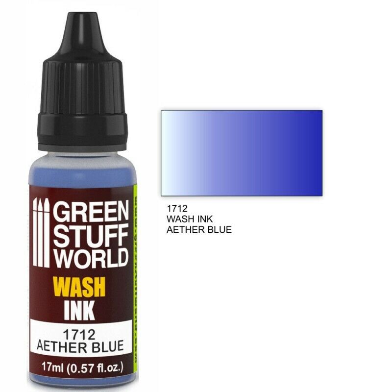Green Stuff World Inks Wash Ink AETHER BLUE - Tistaminis