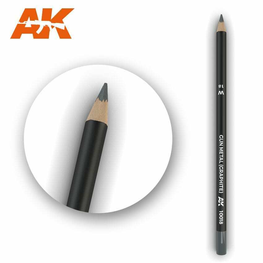 AK Interactive Watercolor Pencil Gun Metal New - TISTA MINIS