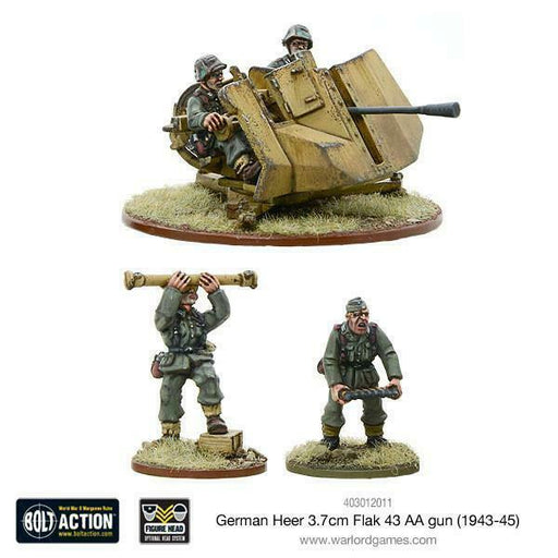 Bolt Action German Army 3.7cm Flak 43 New - TISTA MINIS