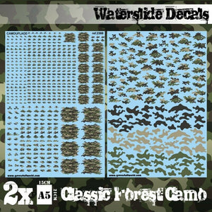 Green Stuff World Decal sheets - CLASSIC FOREST CAMO New - Tistaminis