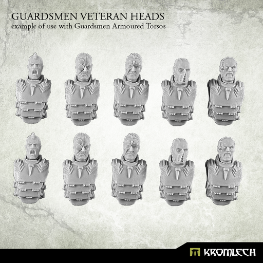 Kromlech Guardsmen Veteran Heads New - TISTA MINIS