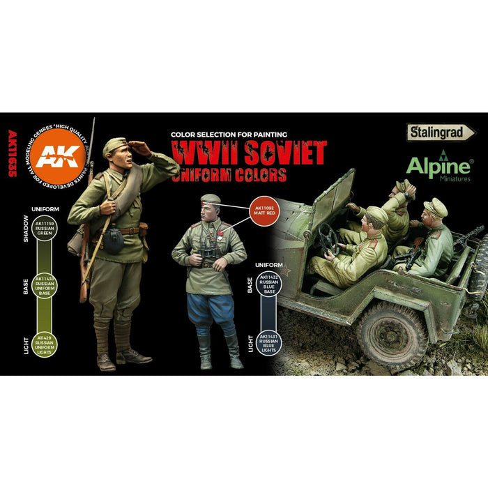 AK Interactive 3G Soviet WWII Uniform Colors New - Tistaminis